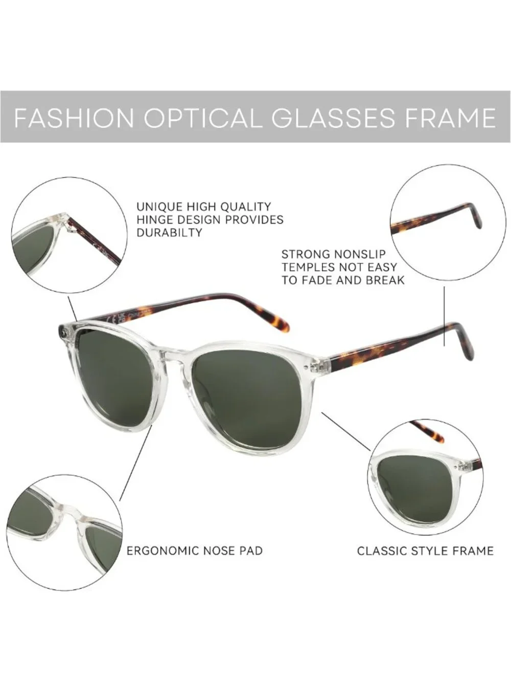 Round Polarized Sunglasses for Men | UV400 Protection, Scratch-Resistant